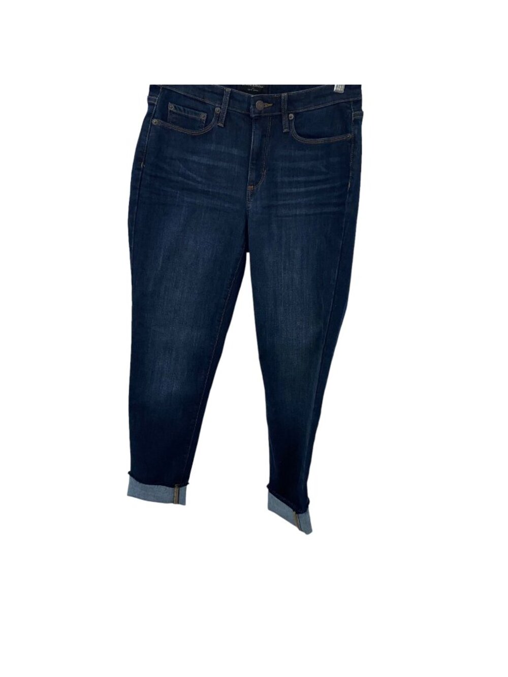 Banana Republic 27/4 Curvy Skinny Dark Wash Cuffed Denim Jeans